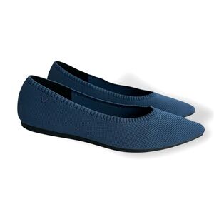 Vivaia Pointed-Toe Ballet Flats in Blue Womens Size EU 40 | US 9